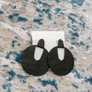 KENDRA SCOTT Diane Black Statement Earrings LARGE
